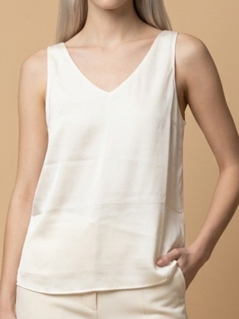 Off White Dress Tank